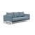 Cassius Quilt Fabric Sofa Bed w/Chrome Legs