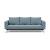 Cassius Quilt Fabric Sofa Bed w/Chrome Legs