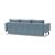 Cassius Quilt Fabric Sofa Bed w/Chrome Legs