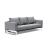 Cassius Quilt Fabric Sofa Bed w/Chrome Legs