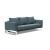 Cassius Quilt Fabric Sofa Bed w/Chrome Legs