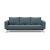 Cassius Quilt Fabric Sofa Bed w/Chrome Legs