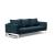 Cassius Quilt Fabric Sofa Bed w/Chrome Legs