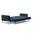 Cassius Quilt Fabric Sofa Bed w/Chrome Legs