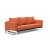 Cassius Quilt Fabric Sofa Bed w/Chrome Legs