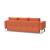 Cassius Quilt Fabric Sofa Bed w/Chrome Legs