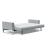 Cassius Quilt Fabric Sofa Bed w/Chrome Legs