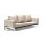 Cassius Quilt Fabric Sofa Bed w/Chrome Legs
