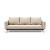Cassius Quilt Fabric Sofa Bed w/Chrome Legs