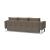 Cassius Quilt Fabric Sofa Bed w/Chrome Legs