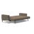 Cassius Quilt Fabric Sofa Bed w/Chrome Legs