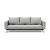 Cassius Quilt Fabric Sofa Bed w/Chrome Legs