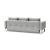 Cassius Quilt Fabric Sofa Bed w/Chrome Legs