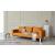 Cassius Quilt Fabric Sofa Bed w/Chrome Legs
