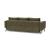 Cassius Quilt Fabric Sofa Bed w/Dark Wood Legs