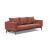 Cassius Quilt Fabric Sofa Bed w/Dark Wood Legs