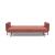 Cassius Quilt Fabric Sofa Bed w/Dark Wood Legs