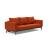 Cassius Quilt Fabric Sofa Bed w/Dark Wood Legs