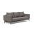 Cassius Quilt Fabric Sofa Bed w/Dark Wood Legs