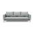 Cassius Quilt Fabric Sofa Bed w/Dark Wood Legs