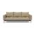 Cassius Quilt Fabric Sofa Bed w/Dark Wood Legs