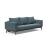 Cassius Quilt Fabric Sofa Bed w/Dark Wood Legs