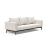 Cassius Quilt Fabric Sofa Bed w/Dark Wood Legs