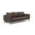 Cassius Quilt Fabric Sofa Bed w/Dark Wood Legs