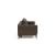 Cassius Quilt Fabric Sofa Bed w/Dark Wood Legs