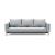 Cassius Quilt Fabric Sofa Bed w/Dark Wood Legs
