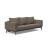 Cassius Quilt Fabric Sofa Bed w/Dark Wood Legs