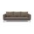 Cassius Quilt Fabric Sofa Bed w/Dark Wood Legs