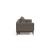 Cassius Quilt Fabric Sofa Bed w/Dark Wood Legs