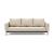 Cassius Quilt Fabric Sofa Bed w/Dark Wood Legs