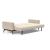 Cassius Quilt Fabric Sofa Bed w/Dark Wood Legs