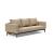 Cassius Quilt Fabric Sofa Bed w/Dark Wood Legs