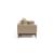 Cassius Quilt Fabric Sofa Bed w/Dark Wood Legs