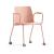 Polytone L Set of Conference Chairs w/Plastic Shell & Powder-Coated Steel 4-Leg Frame w/Armrests on Castors