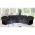Challenger Faux Leather Recliner Sectional Sofa with Bluetooth Speakers & LED Lights