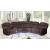 Challenger Faux Leather Recliner Sectional Sofa with Bluetooth Speakers & LED Lights