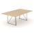 Air Rectangular Meeting Table w/Metal Frame & Grommet for 8 Persons