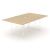Air Rectangular Meeting Table w/Metal Frame & Grommet for 8 Persons