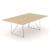 Air Rectangular Meeting Table w/Metal Frame & Grommet for 8 Persons
