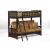 Cinnamon Wood Bunk/Futon Bed, Twin/Full Size