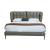 Claire Full Leather Upholstered Platform Queen Size Bed with Tufted Headboard