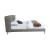 Claire Full Leather Upholstered Platform Queen Size Bed with Tufted Headboard