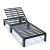 Chelsea Modern Aluminum Outdoor Chaise Lounge with Cushions