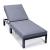 Chelsea Modern Aluminum Outdoor Chaise Lounge with Cushions