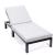 Chelsea Modern Aluminum Outdoor Chaise Lounge with Cushions