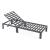 Chelsea Modern Aluminum Outdoor Chaise Lounge with Cushions